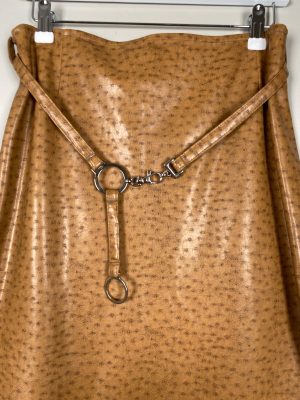 Mille K str. 38 <br/> brun nederdel med bælte