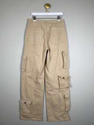 H2O Fagerholt str. S <br/>  Sandfarvet lærreds buks med mange store lommer