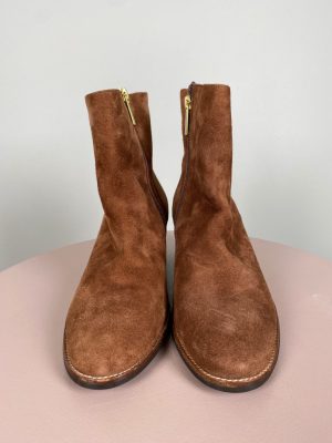 Pertini str. 37,5 <br/> cognacfarvet ruskindsstøvle