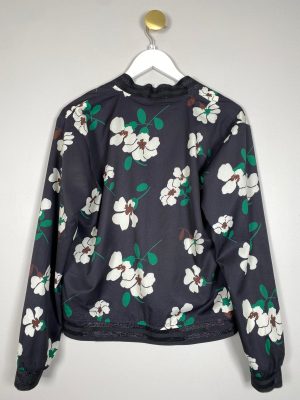 Co couture str. S <br/> sort cardigan jakke sort med blomster