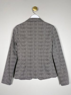 Neo Noir str. S <br/> sort grå ternet blazer