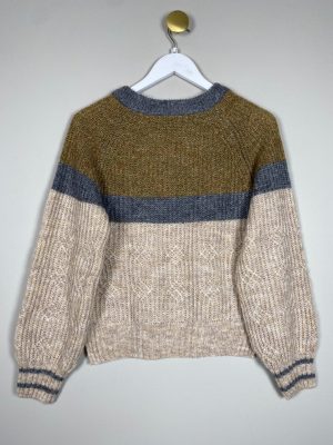 Isay str. S <br/> løs strikbluse 3 farver