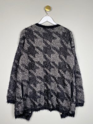 Pulz Jeans str. S <br/> sort råhvid cardigan