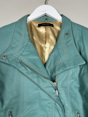 GreenHouse str. 38 <br/> grøn læderjakke