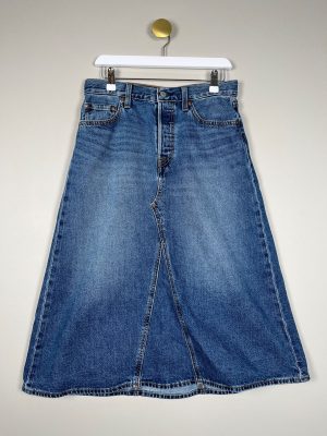 Levi Strauss str. 27 <br/> blå denimnederdel