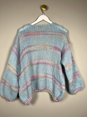 Maelys Paris str. M <br/> strikket cardigang i lyse farver