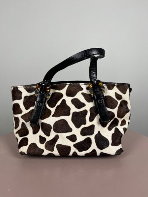 Karen Millen taske med dyreprint og spænder med smykkesten