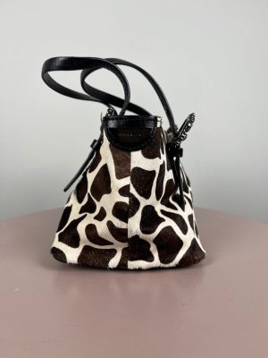 Karen Millen taske med dyreprint og spænder med smykkesten