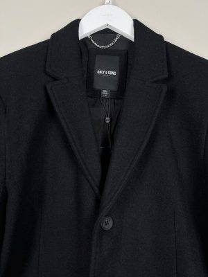 Only & Sons str. L <br/> sort uldfrakke