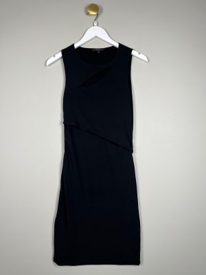 Gucci str. XS/S <br/> sort kjole med asymmetrisk snit