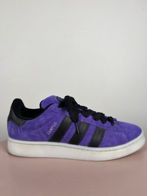 Adidas str. 44 <br/b> lilla sneaks med brede snørebånd